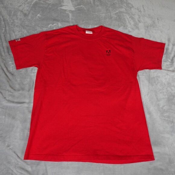 Vintage Adobe Acrobat 7.0 Computers Tech T Shirt Mens L Slim Red 2004 - Picture 5 of 9